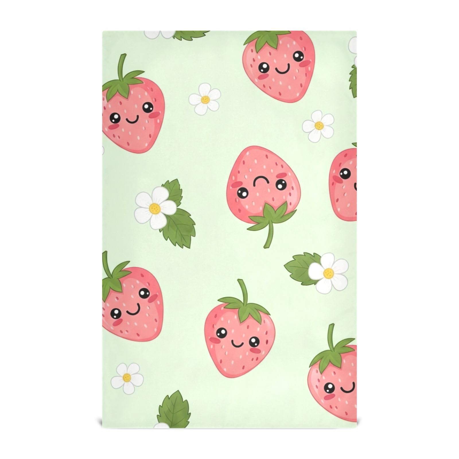 Serviettes de cuisine fraises GAIREG lot de 6 essuie-mains 71x45,7 cm