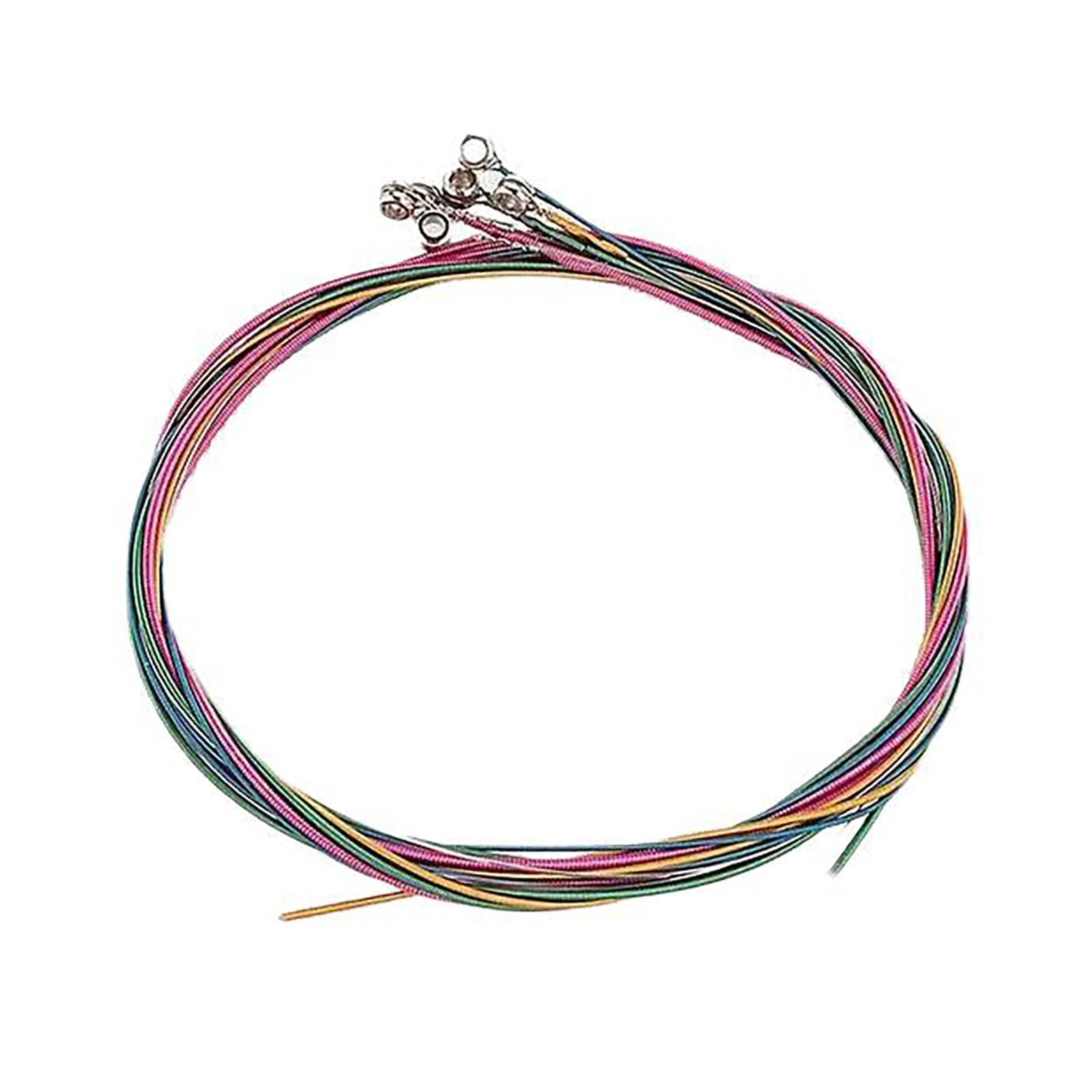 6Pieces Folk Acoustic Guitar Strings Colorful Coppers Guitar Strings Suitable For Home Practice And Stage Performances