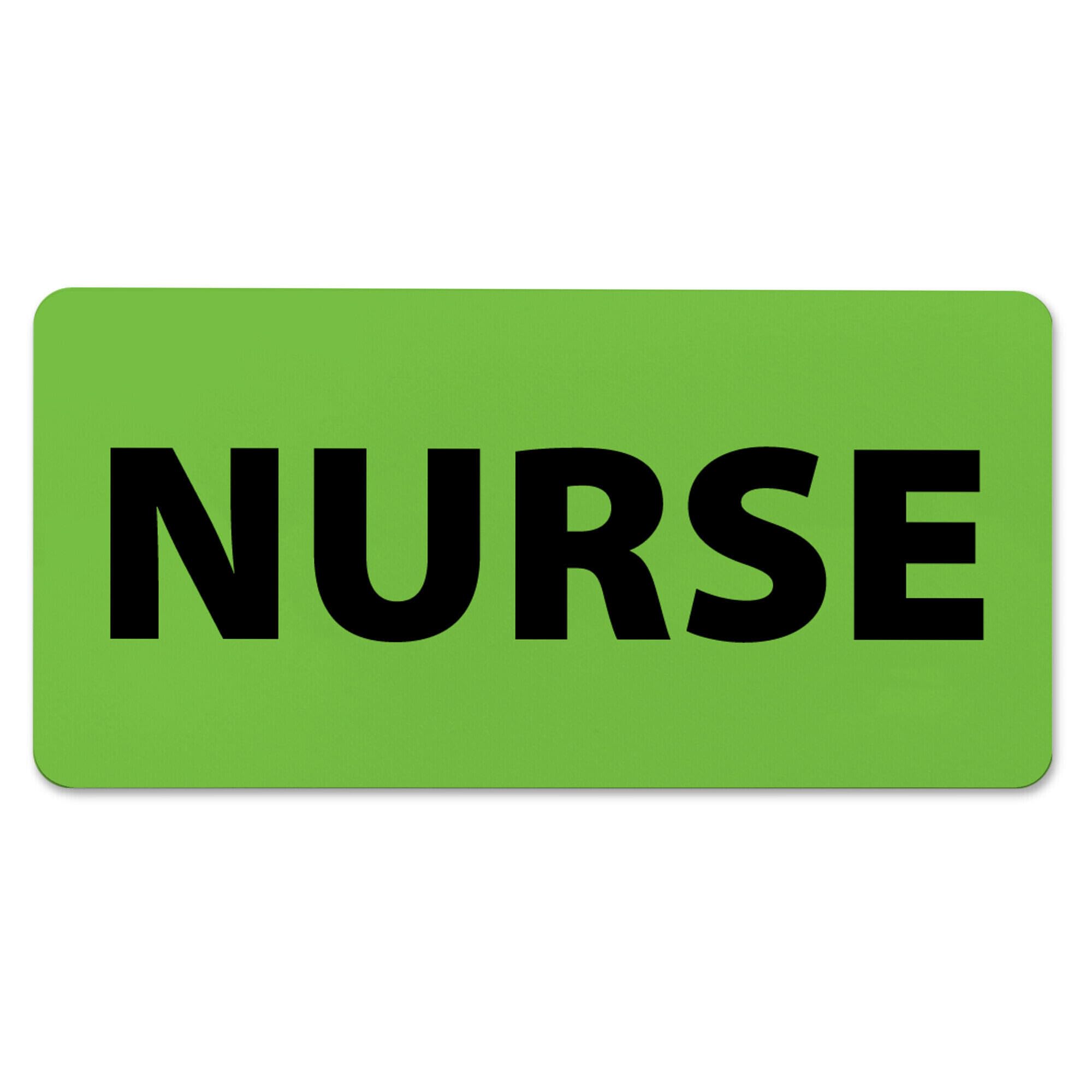Nurse Name Tag Light Green with Magnetic Backing - Large (1 ½