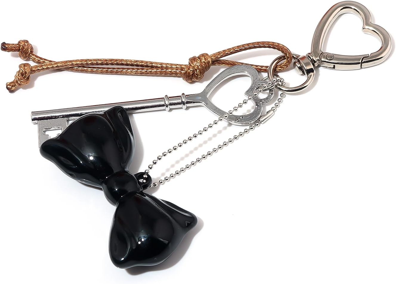 Heart Bow Charm Keychain - Y2K Key Chain, Cute Bag Purse Charms for Handbags Accessories - Jewelry Gift for Women - Image 5