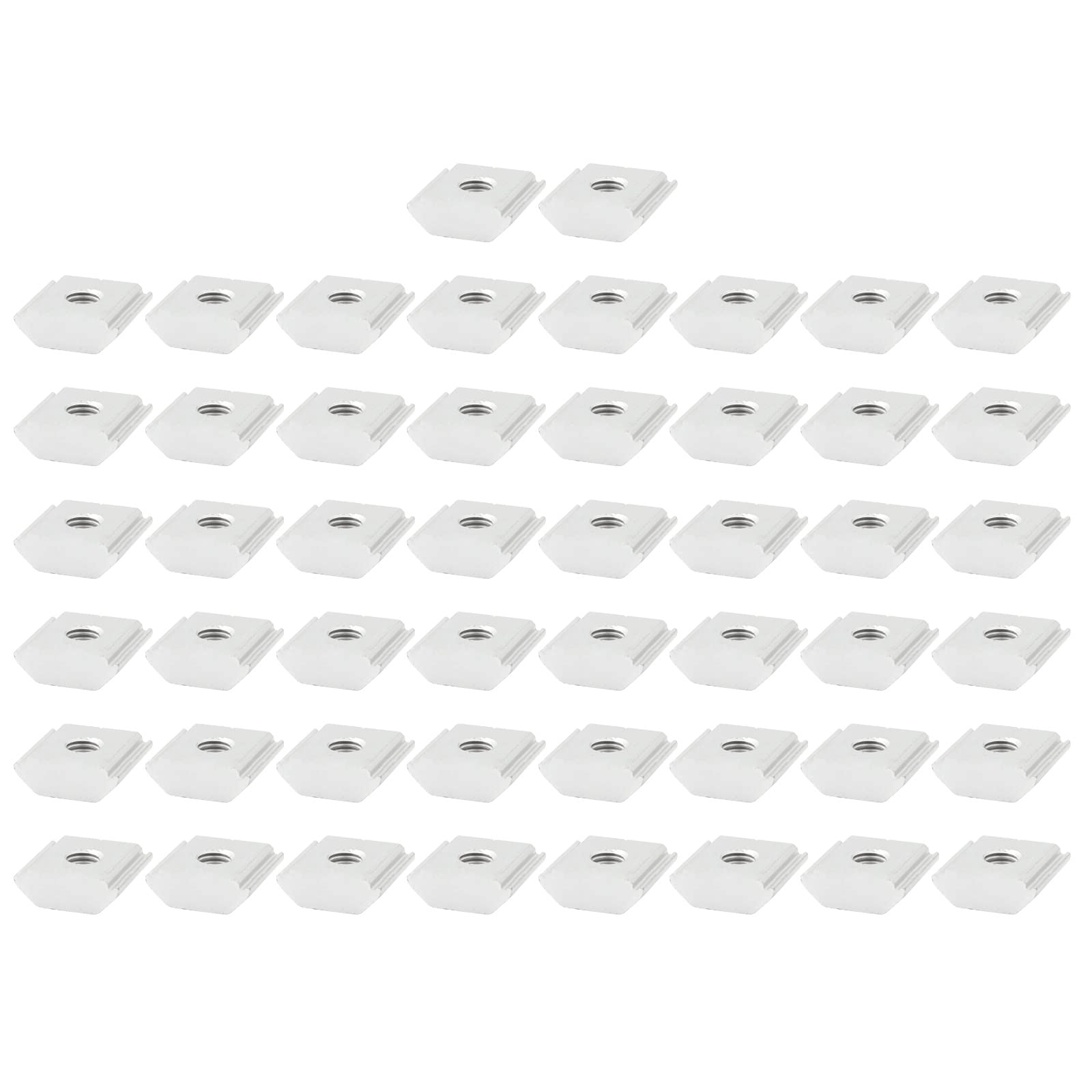 Kalttoy Multicolor 50Pcs T-Nuts, M8 T-Slot Nut Hammer Heads Fastener Nut Aluminium Alloy Assortment Kit For Aluminum Profile Track Sliding