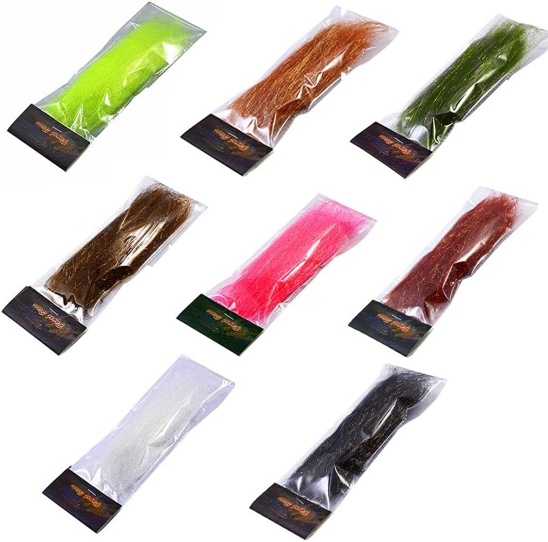 Flash Blend Slinky Fiber 8 Colors Crimped Synthetic Hair for Streamer Flies