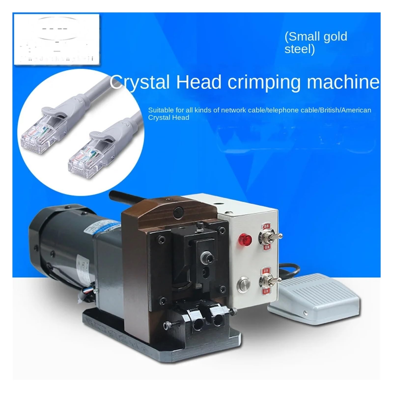 Macchina crimpatrice semiautomatica per Cavi RJ45 da 90 W, crimpatrice per Cavi RJ11 RJ12 2P-8P in Modo rapido ed efficiente