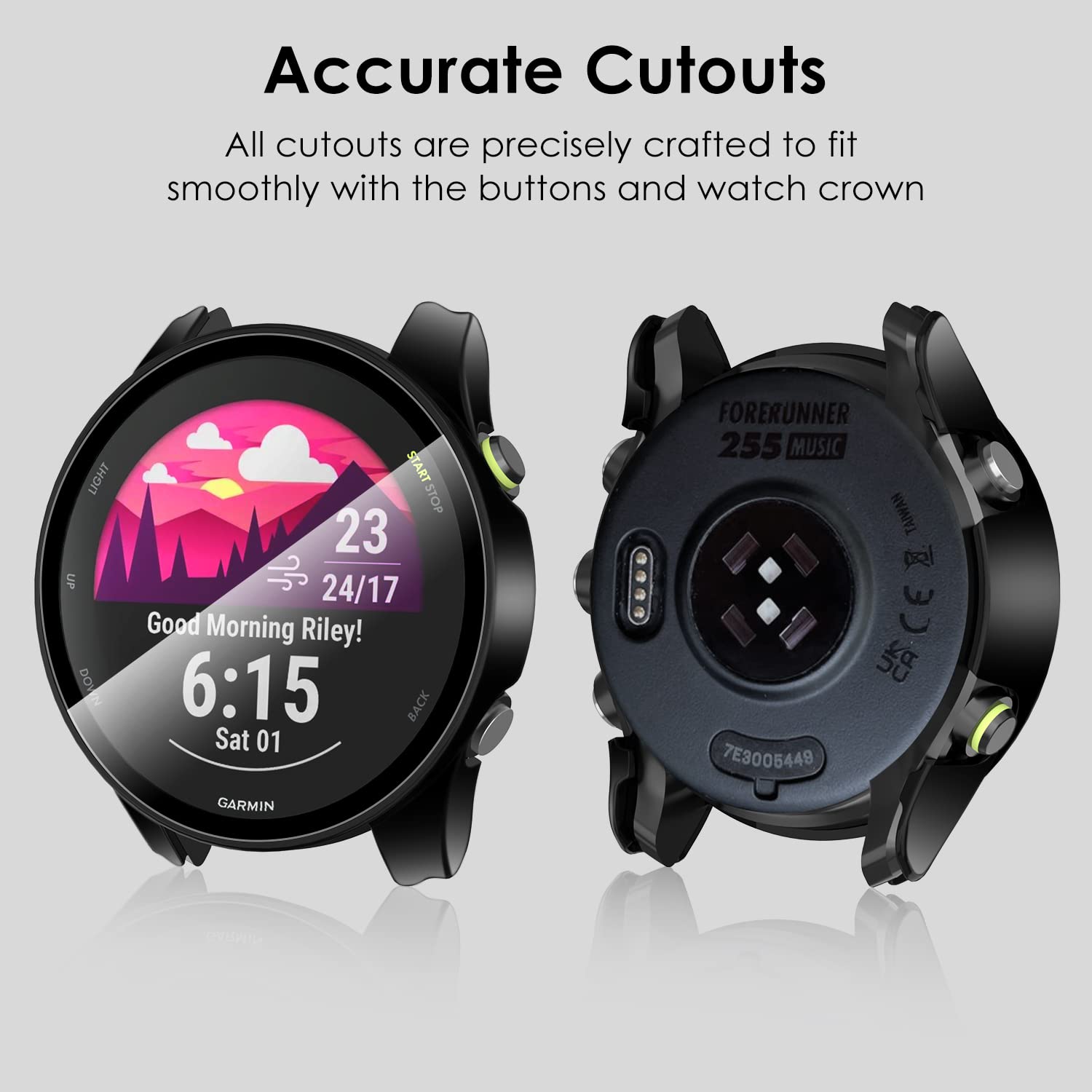 3 Coques PC Dur Avec Protège-écran Verre Trempé Pour Garmin Venu X1 - 2 Transparentes + 1 Noire - Protection Complète Antichoc