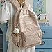 HOKMAH Fashion Cheetah Backpack Shoulder Bag, Trendy y2k Design Daypack Bookbag Leopard Print Coquette Purse Women Men Daily (Creamy)