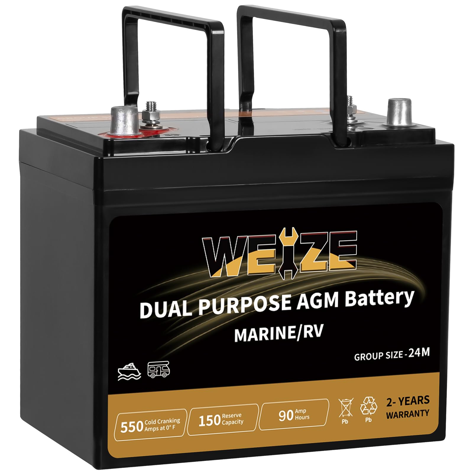 Weize Dual Purpose AGM Battery BCI Group 24M