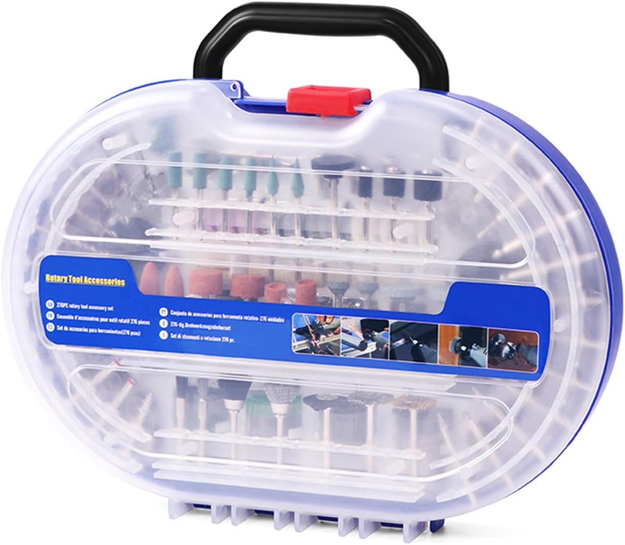 276Pieces Rotary Tool Accessories for Grinding Polishing Sanding Cutting on Metal Wood and Stone with Carrying Case