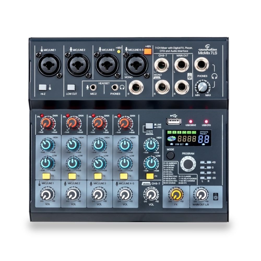 Mezclador 7 Canales Soundsation MIOMIX 7LS con OTG