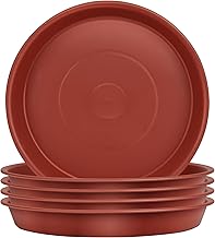 TStarJungle 5 Pack Plant Saucers, Flower Pot Drip Trays for Indoor/Outdoor Plants Garden Saucers Plant Pot Saucer Trays, Surface Protection for Household Plants - 36cm
