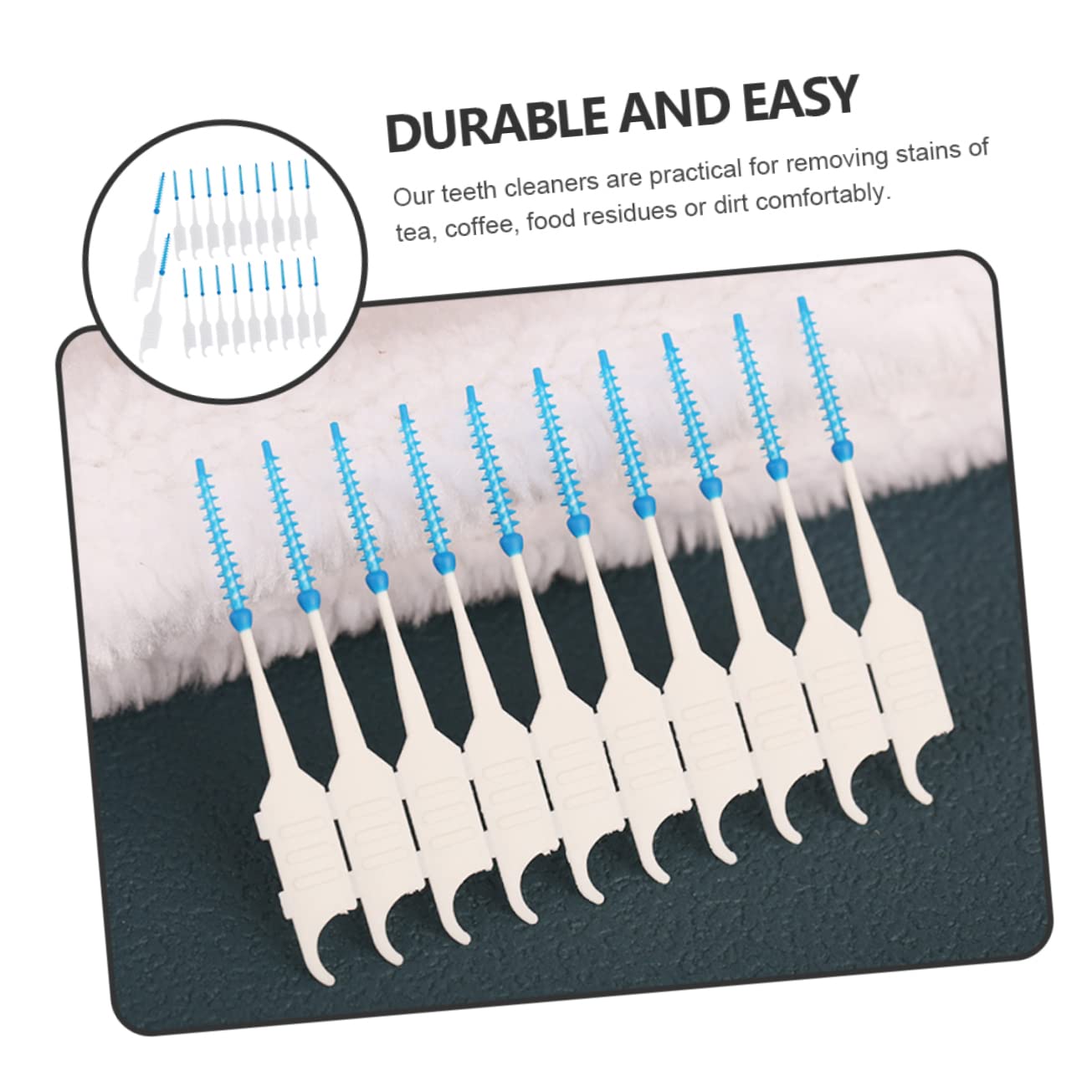 Ipetboom 800piezas Interdental Soft Silicone Cleaners Herramientas De Limpieza Oral Portátiles Para Cuidado Bucal Casa y Viajes
