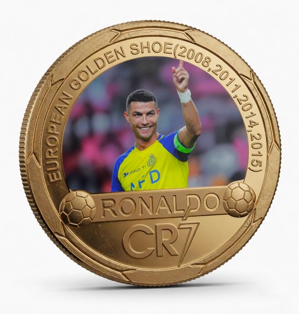 Limited Edition Cristiano Ronaldo CR7 Gold-Plated Football Coin | Rare Collectible-image-24