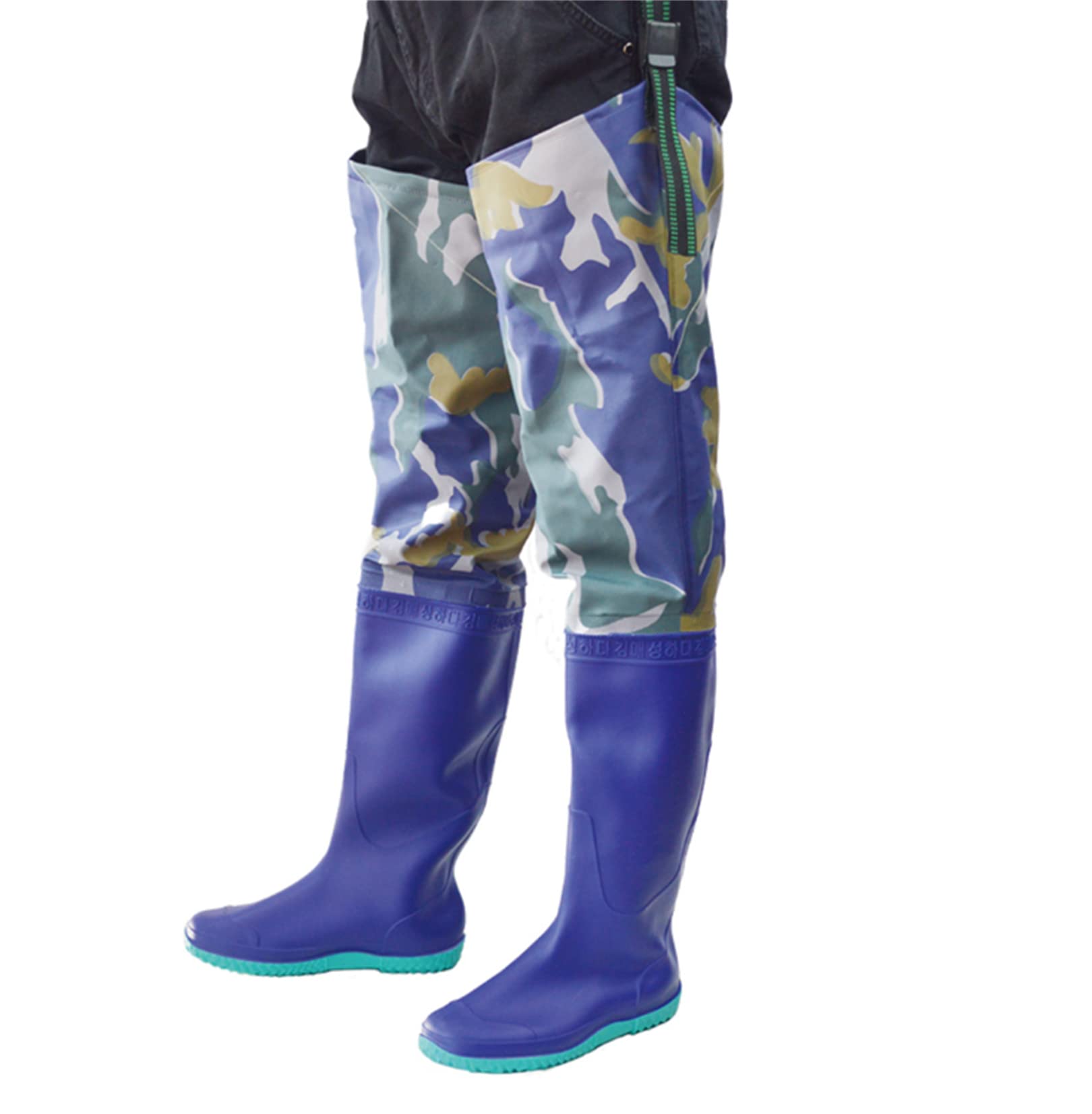 Ropa Pesca Multiusos Pantalones Vadeo Caza Pesca Submarina Botas Lluvia Tubo Alto Antideslizantes Pantalones Vadeador Goma De PVC Impermeables Ultraligeros para Hombres Y Mujeres