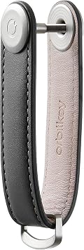 Orbitkey Leather Key Organizer + Bottle Opener - Charcoal with Grey Stitching