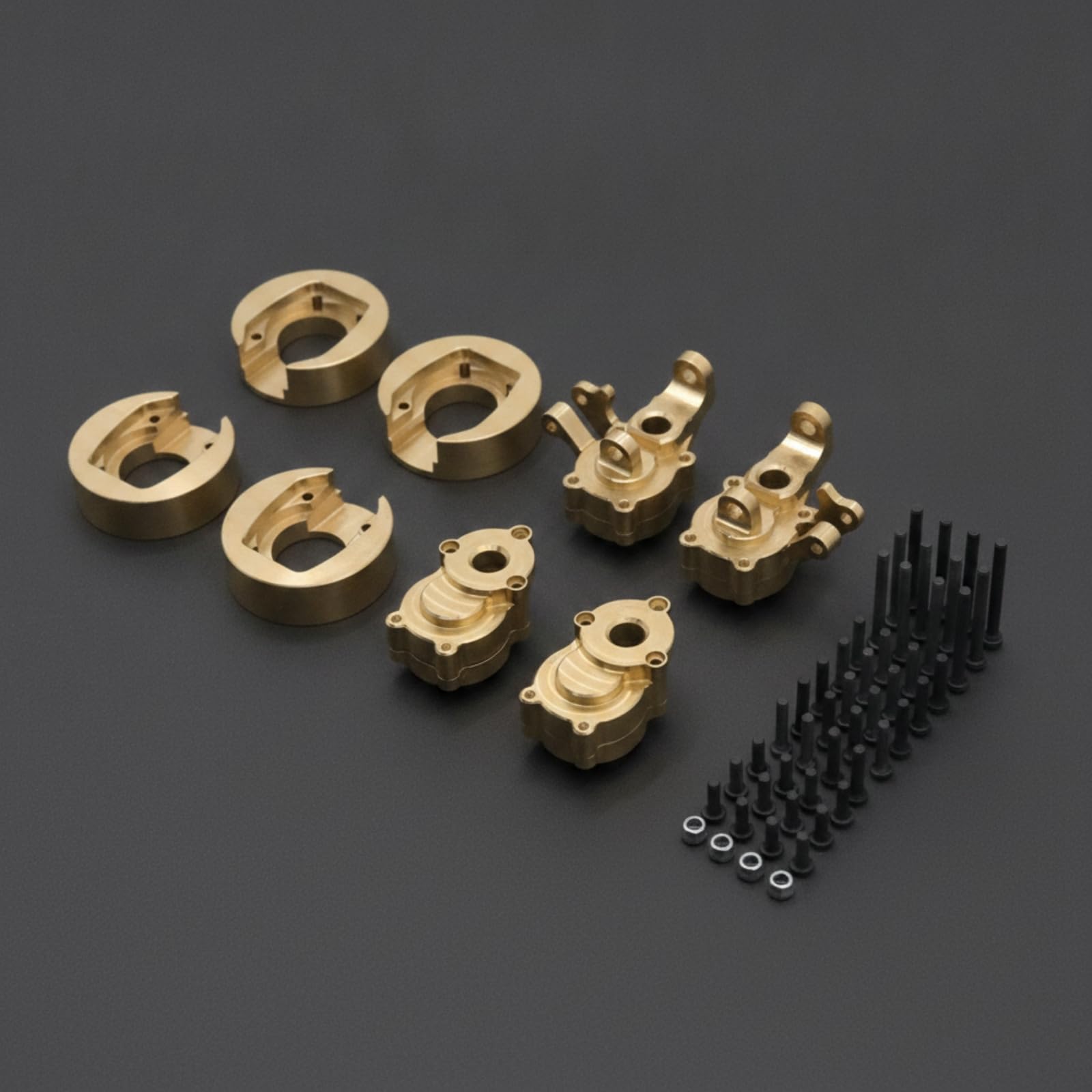 Kit di Aggiornamento in Ottone per Veicoli Rc YK4102 YK4103 YK6101 con Parti E Contrappesi Viti E Dadi per Montaggio Sicuro Costruzione Rigida per