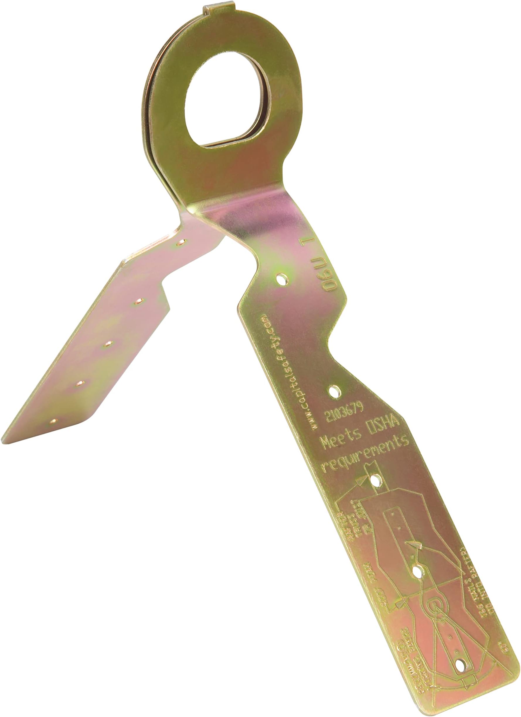 Protecta PRO 2103680 Knock-Down Disposable Roof Anchor, for Flat Or Sloped Wood Roofs, with Stamped D-ring and Fasteners, 12-Pack