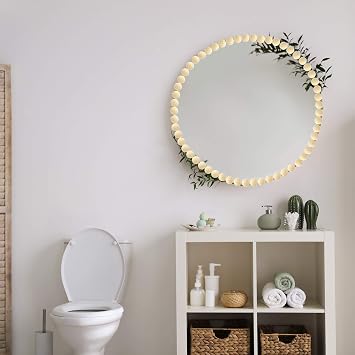 Jetec 300 Pcs Half Wooden Balls, 6 Sizes Unfinished Split Wood Beads