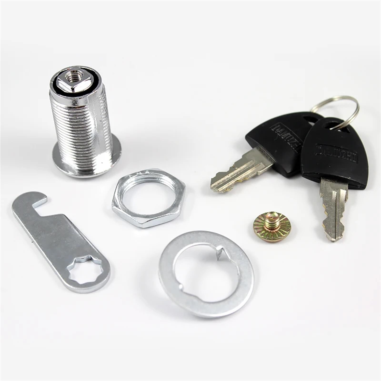 Zamki cylindryczne do drzwi, szafki, skrzynki pocztowej, kłódki, szuflady, z 2 kluczami, do okuć meblowych, 103, 1 szt. (20 mm)