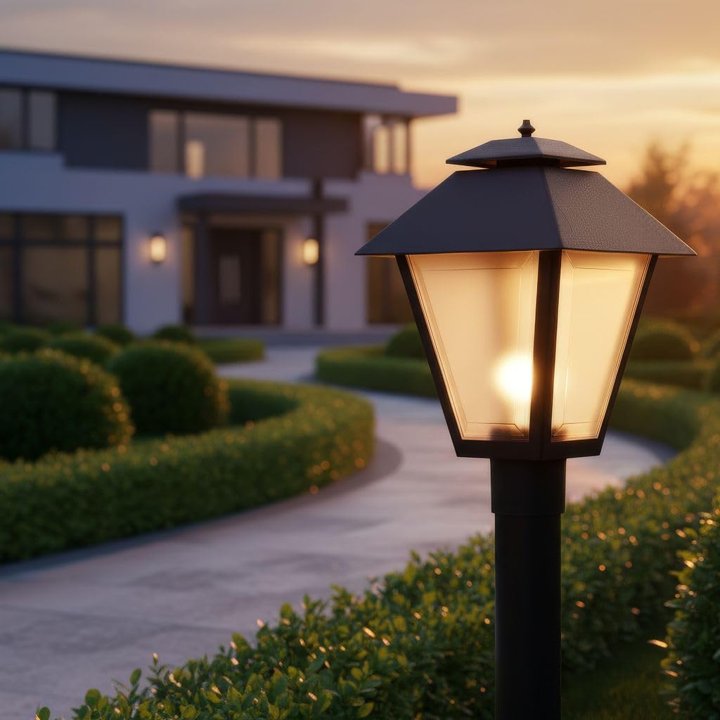 Sea Gull Lighting 82065-12 Outdoor Post Lantern, Black by Sea Gull Lighting