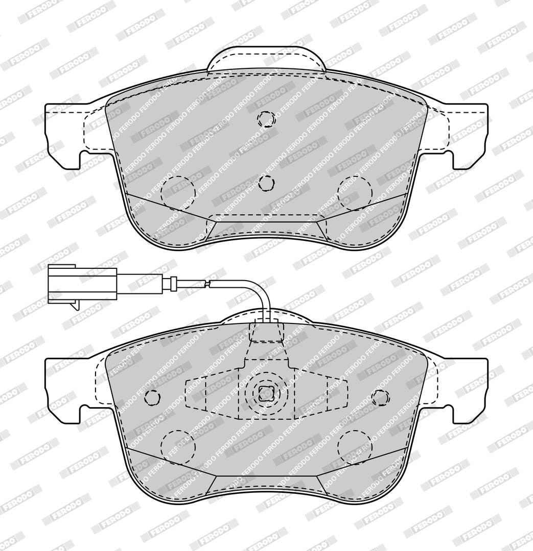 FERODO Plaquettes de freins Avant contact de signal d'usure inclus Épaisseur 20,2mm sans accessoires FDB4338 Compatible avec ALFA ROMEO GIULIETTA 940 Giulietta Van 940 | Compatible avec: ALFA ROMEO GIULIETTA