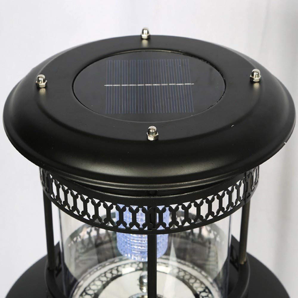 Oświetlenie słupowe LED solarne, dekoracja, lampa aluminiowa, odporna na rdzę, IP54, gruba akrylowa latarnia krajobrazowa, europejska okrągła lampa zewnętrzna, oświetleni,
