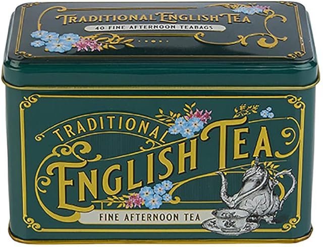New English Teas Vintage Victorian Tea Tin with 40 English Afternoon teabags