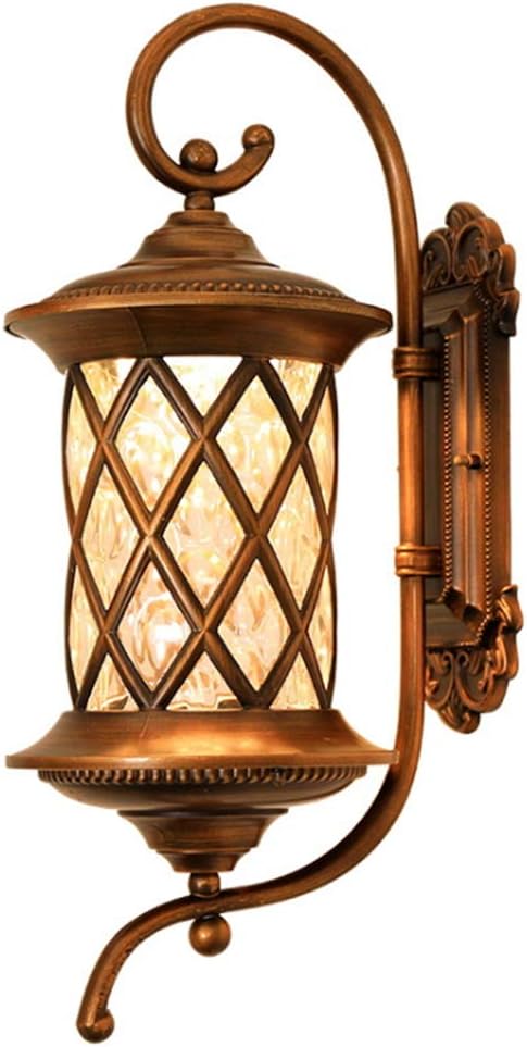 Vintage Wall lamp Rustic Outdoor Wall Light Lantern Waterproof Exterior Wall lamp Aluminium Glass LED Outdoor Wall Lantern Down Light Metal Stainless Steel Garden Lamp IP65 Industrial Lighting [Energy Class A]