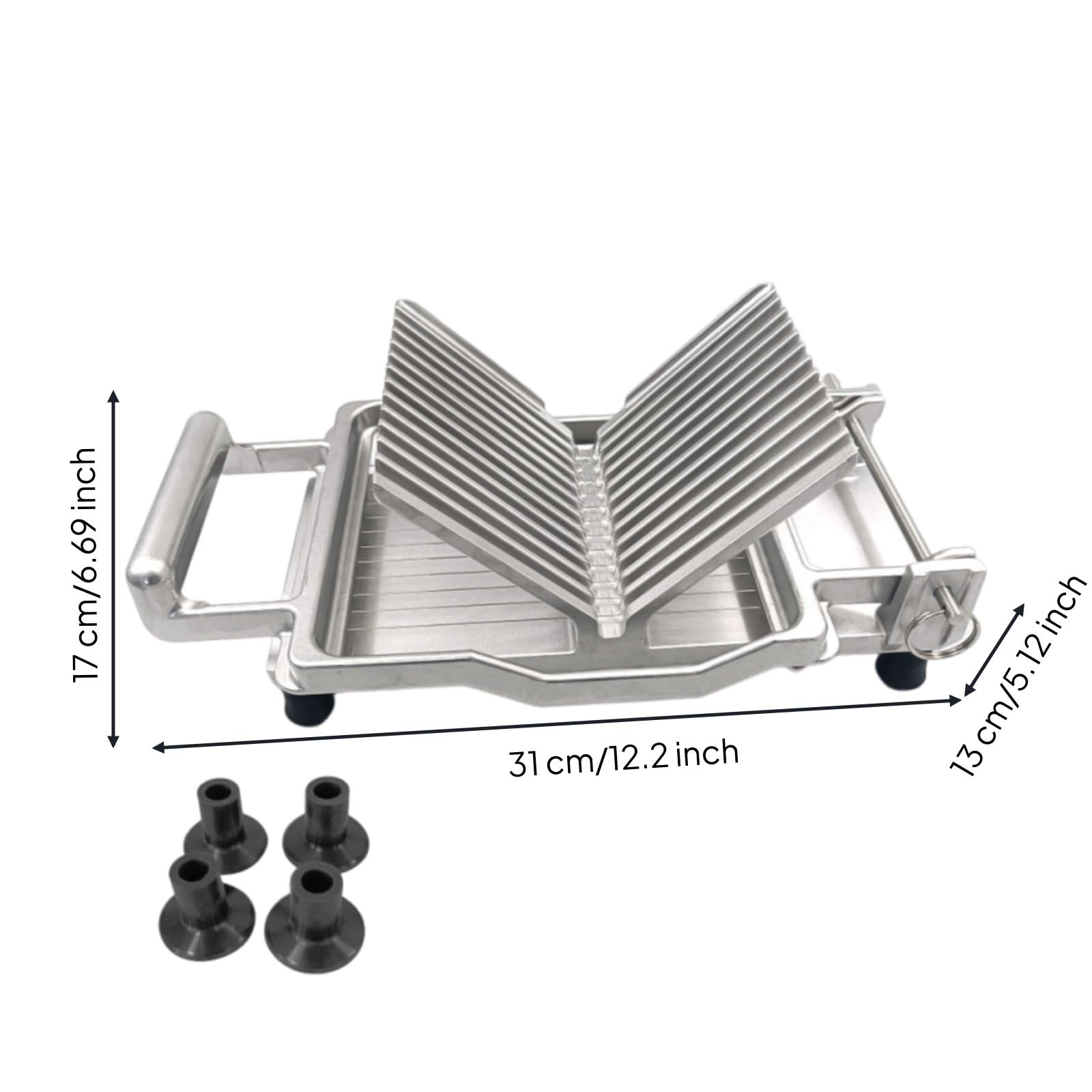 Cheese Slicer Käsehobel Käseschneider Gemüseschneider Küchenhobel mit Robuster Edelstahlklinge Und Langlebigem Aluminiumrahmen für Schnelle, 10 Mm, Käseschneider B-Modell Mit Saugnapf