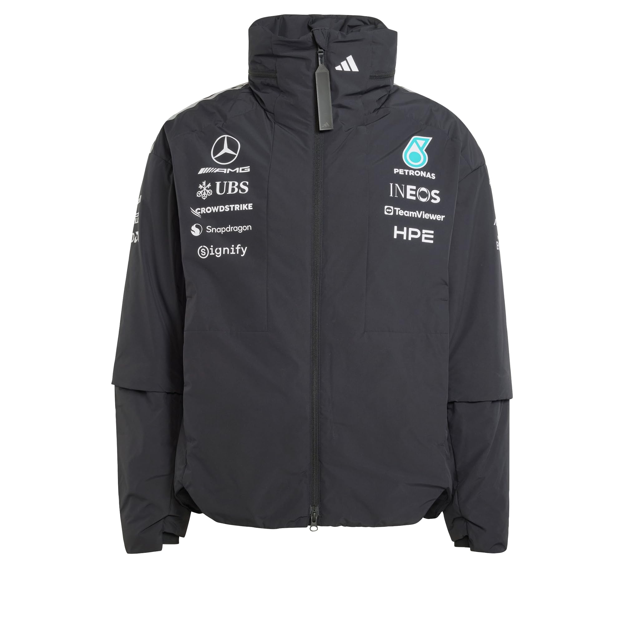 adidas Men's Mercedes - Amg Petronas Formula 1 Team Engineers Coat, black, XXL