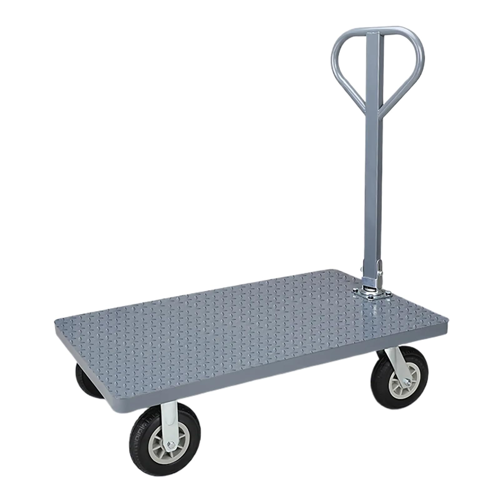 Hochleistungs-Plattformwagen, Faltbarer Schubwagen, mit Rädern, Drehbarem Handlauf, Robust und Langlebig, Geeignet für Zuhause/Lager/Baustelle(Small)