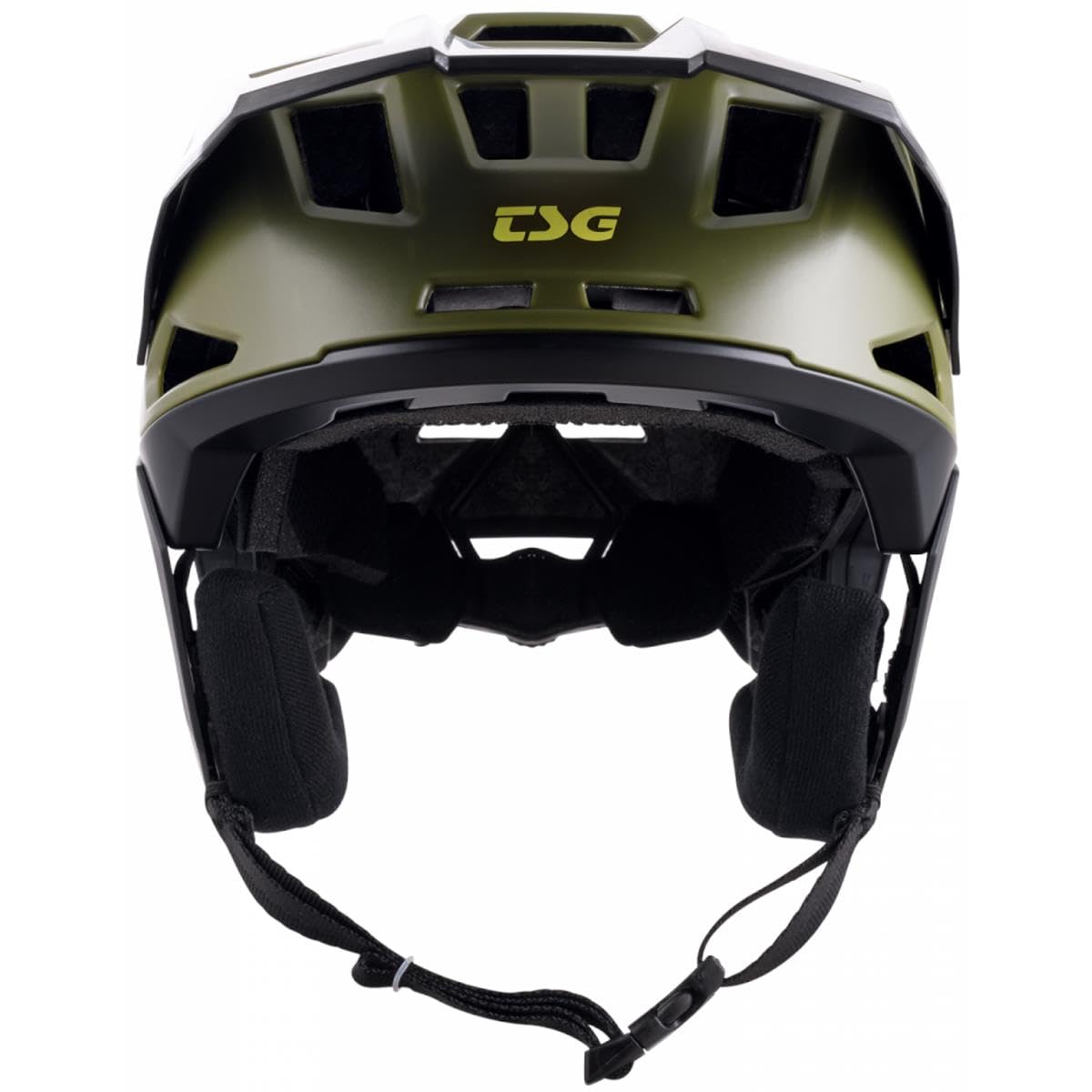 TSG Enduro Prevention Solid Color - Casco de Bicicleta de montaña, Color Oliva Satinado