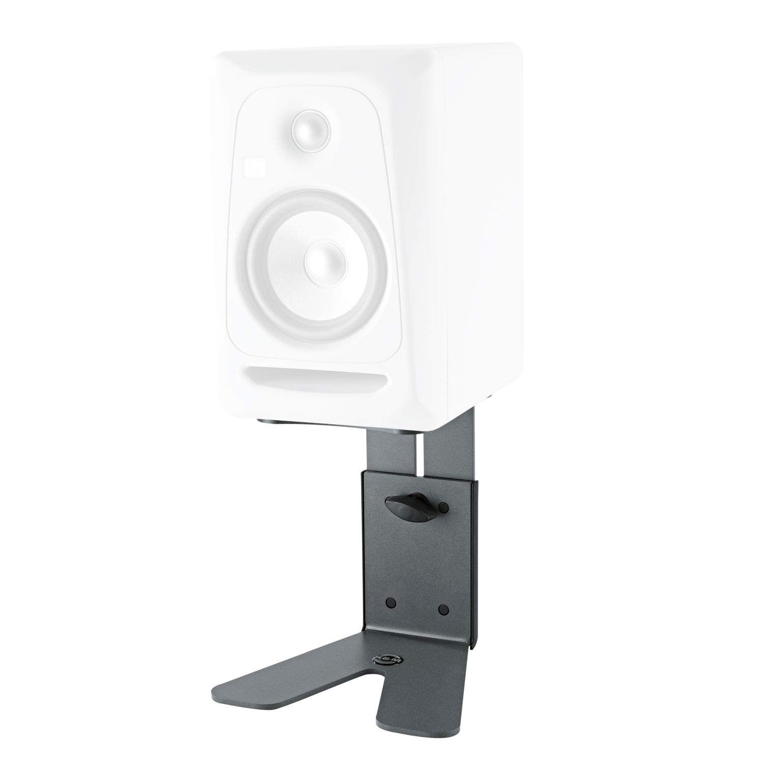 K&M 26772 Soporte de escritorio para monitor gris basalto, en acero - soporte regulable en altura con un diseño innovador