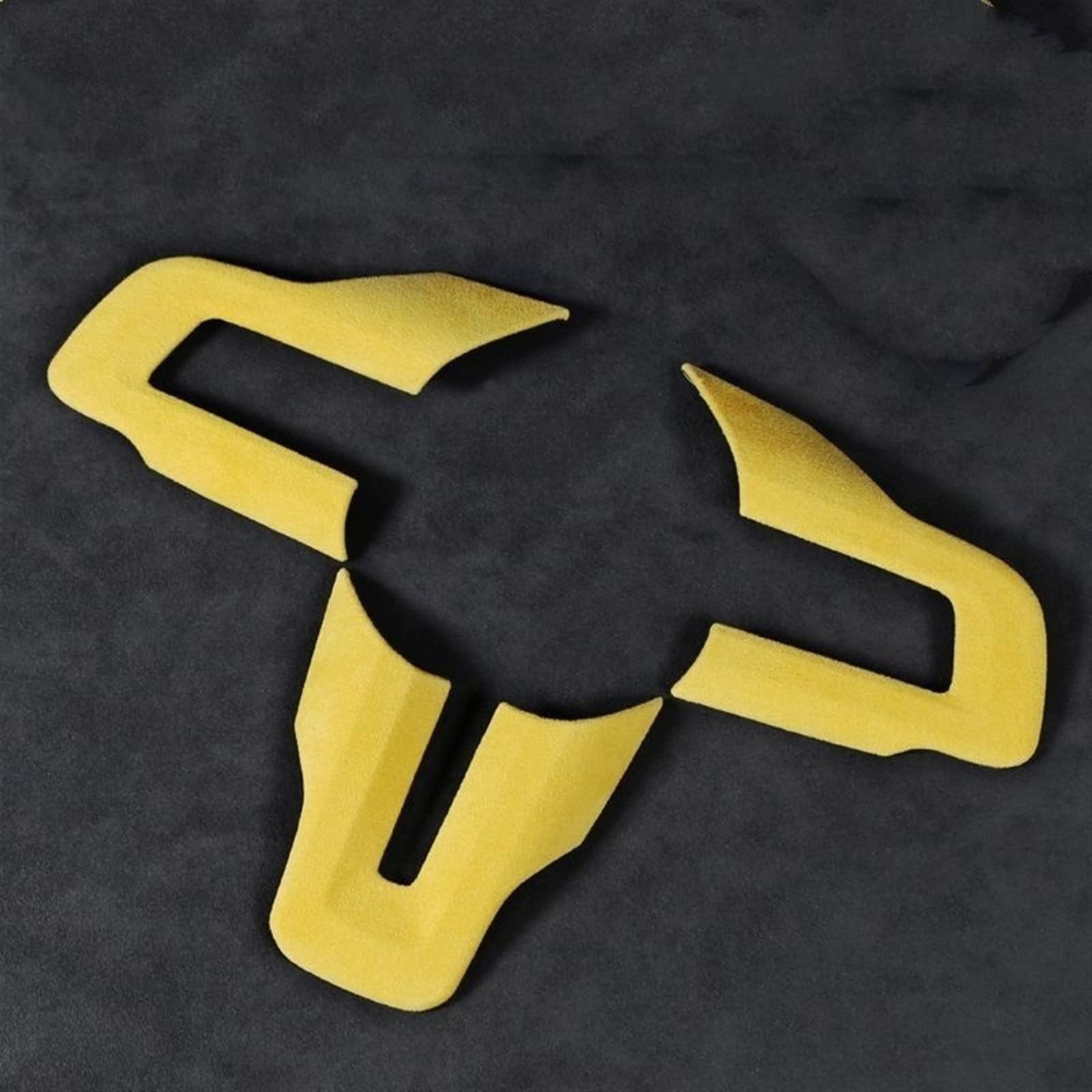MKBHD Alcantara pasuje do Mustang 2015 akcesoria do wnętrza samochodu naklejka na kierownicę samochodu przycisk rama osłona ochronna naklejka (Color : Alcantara 4175)