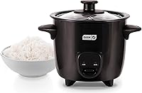 Vista 12 de DASH Arrocera familiar con olla antiadherente extraíble, función de mantener el calor y guía de recetas, capacidad de 20 tazas para arroz, granos