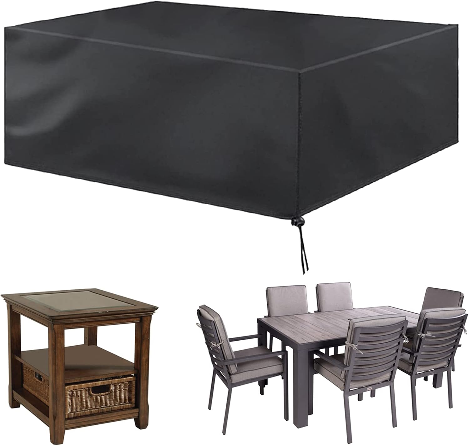 Garden Furniture Covers Waterproof 31" L x 31" W x 31" H, Patio Furniture Covers Windproof, Outdoor Rectangular Patio Furniture Covers, DustProof Durable Large Waterproof Outdoor Table Cover