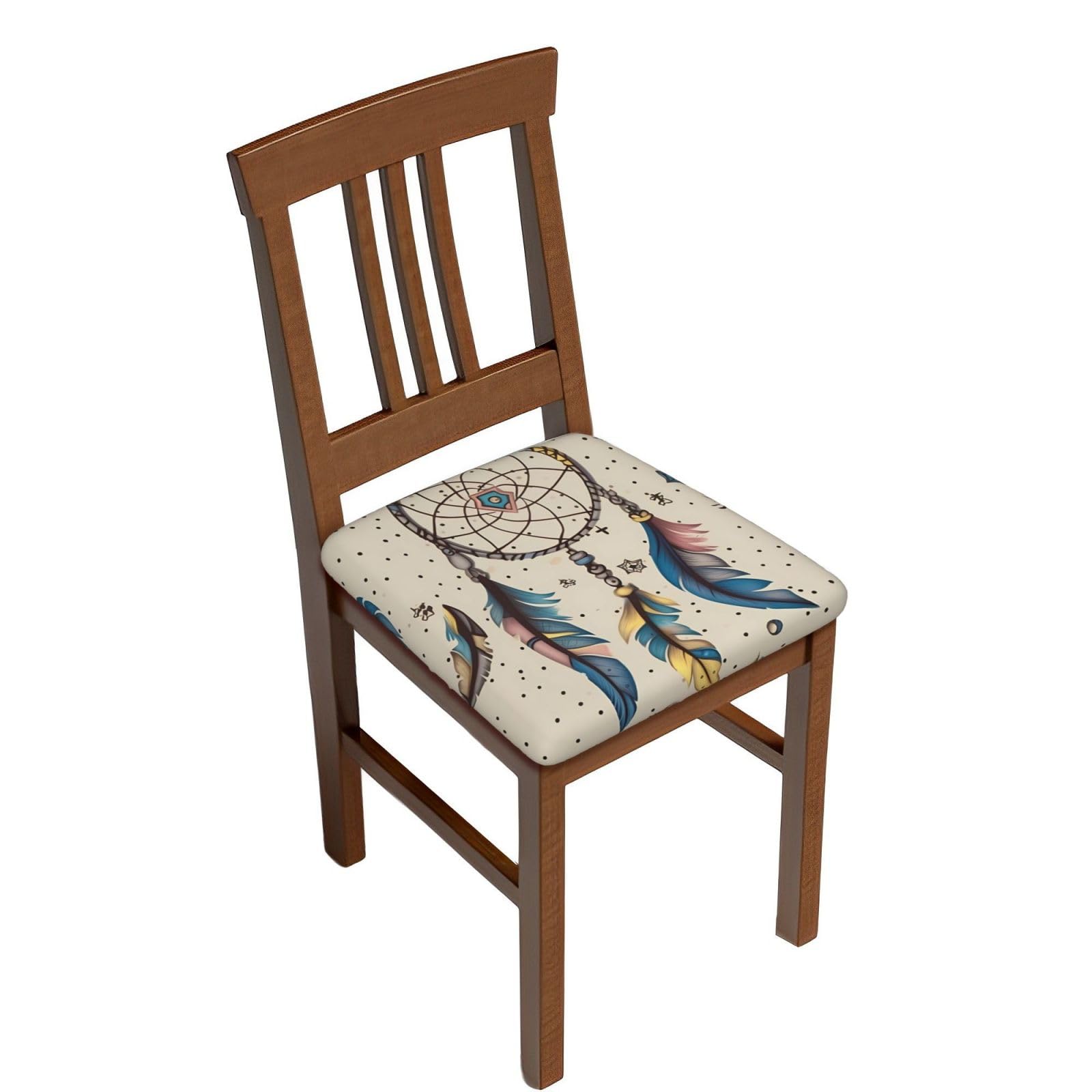 Housses de coussin pour tabouret de bar en velours motif attrape-rêves lune lot de 4