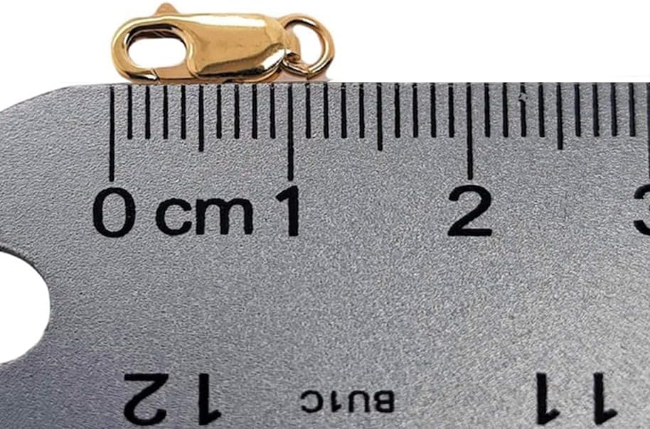 10.1MM 14K Solid Yellow Gold Oval Lobster Clasp with Ring 12.4MM Overall Length Made in Italy by CRAFT WIRE - Image 3