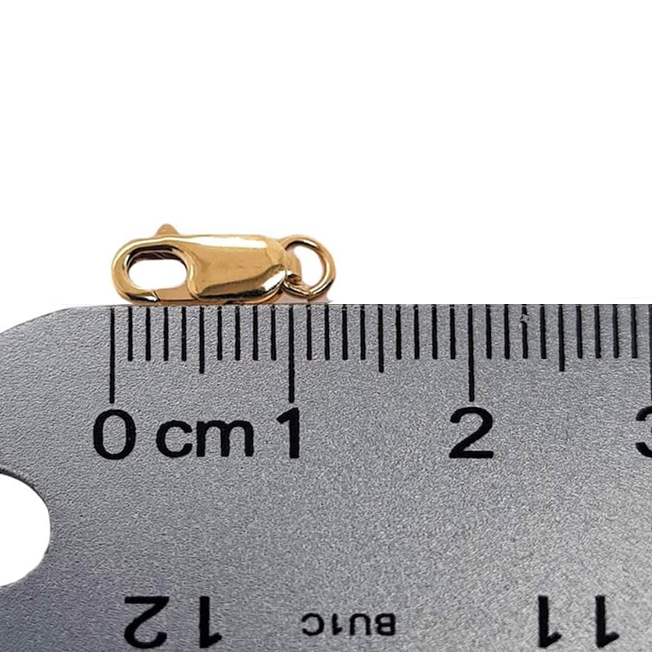 10.1MM 14K Solid Yellow Gold Oval Lobster Clasp with Ring 12.4MM Overall Length Made in Italy by CRAFT WIRE3
