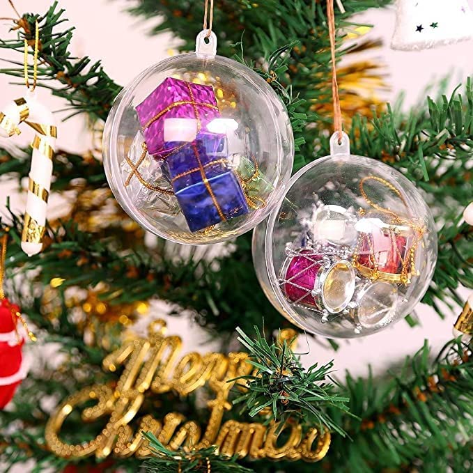 20 Demi-sphères Transparentes En Plastique - Boules à Neige DIY, Déco Mariage, Noël, Personnalisables