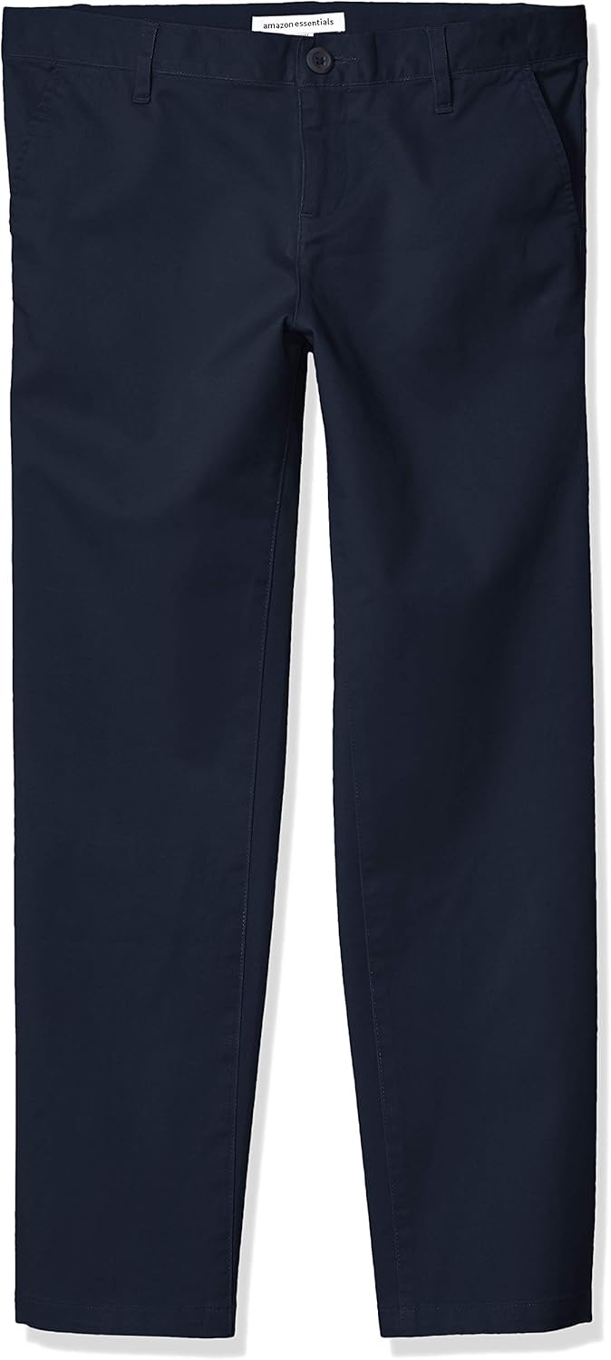 Amazon Essentials Pantalón Chino sin Pinzas para Uniforme Niña