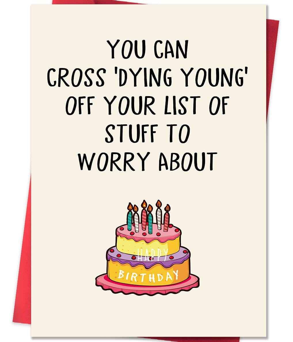 Funny birthday card|Witty Greeting for Men, Women, Parents, Siblings, and Friends |Happy Bday Card for husband wife and anyone