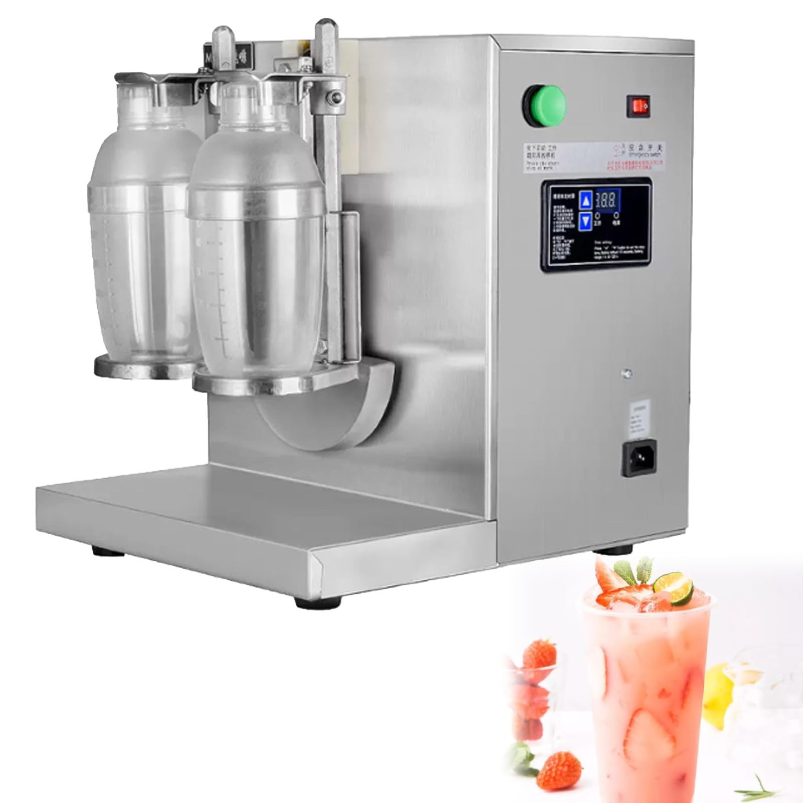 Ofyphth 120w Commercial Electric Bubble Tea Shaker Machine, Electric Double Frame Milk Tea Shaker, 0-120s Adjustable Timer, for Bubble Tea, Juice, Coffee, Milk, Wine.