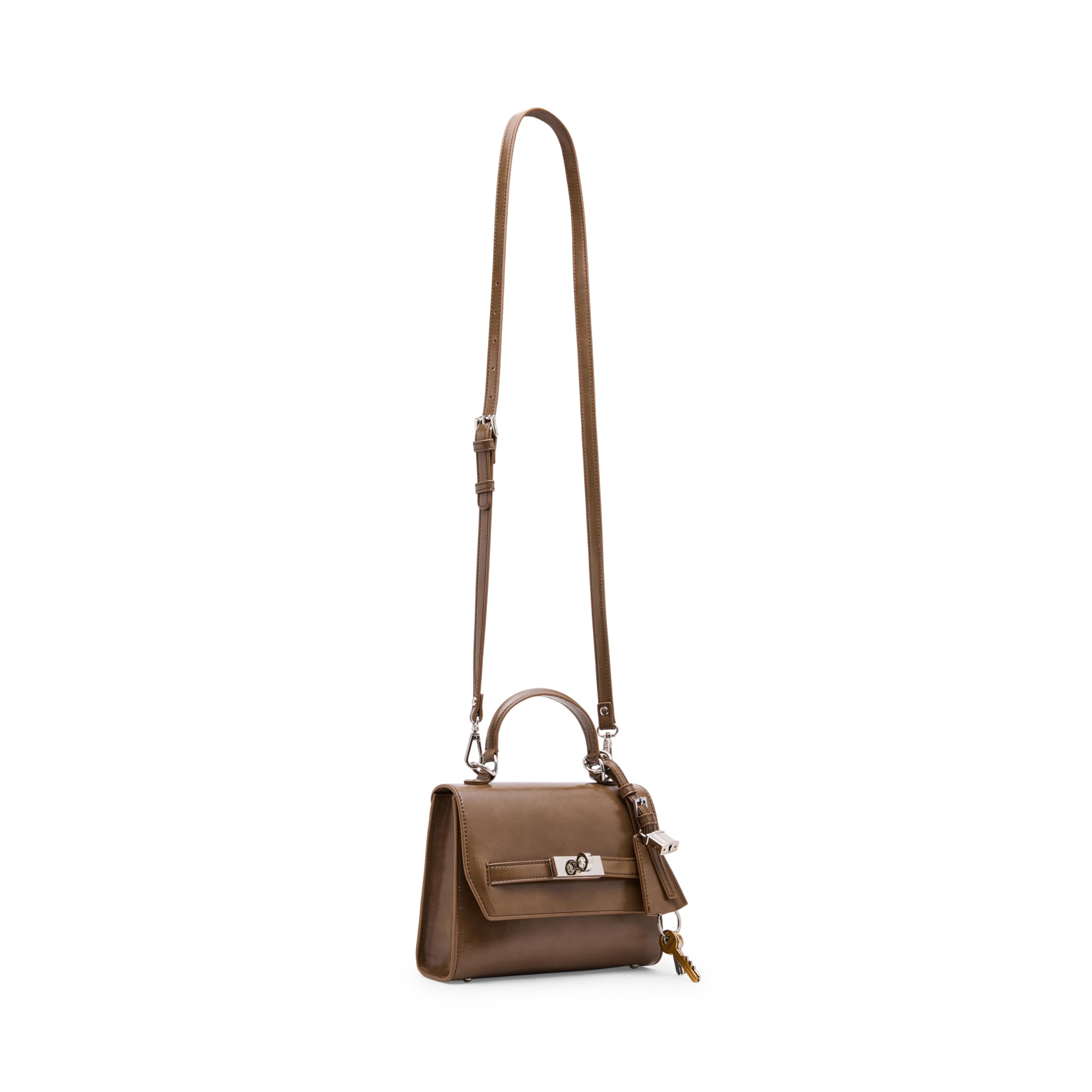 Steve Madden Top Handle Crossbody, Bolso Bandolera Elloise con asa Superior Mujeres, Verde Oliva, Talla única