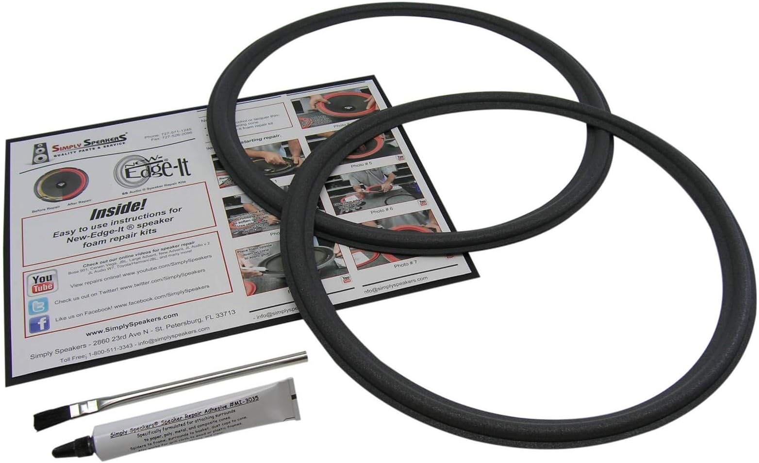 Simply Speakers 6.5 Inch Foam Repair Kit - Compatible With Sony Speakers (Pair)