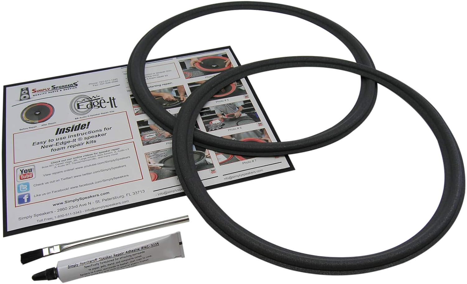 Simply Speakers Foam Speaker Repair Kit Compatible with JBL 14 Inch LE14, FSK-14JBL (Pair)