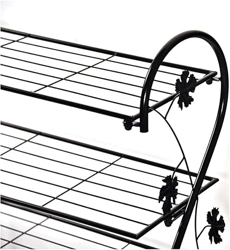 Miniatura 4 de Zapatero organizador de 4 niveles de hierro forjado, zapatero de estilo europeo, armario de zapatos, puerta del hogar, soporte para zapatos