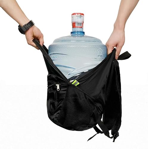 Miniatura 3 de Mochila Plegable Impermeable Senderismo Mochilas para Viajes al Aire Libre, Camping Negro