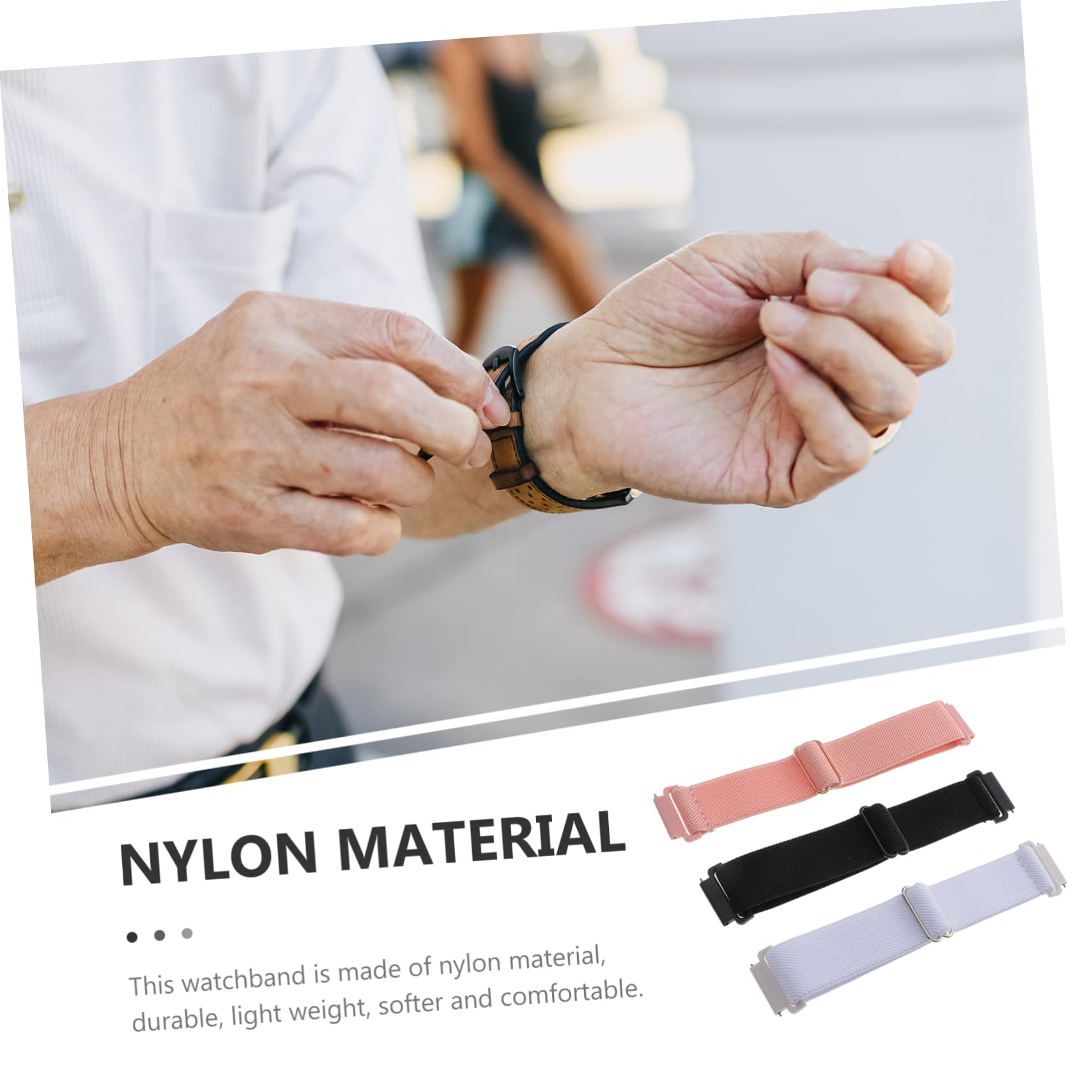 OSALADI 6 Pièces Bracelet Smartwatch Ceinture Bande De Montre Pour Hommes Bracelet De Remplacement Smartwatch Bande 20Mm Hommes Montres Reloj Inteligente Para Hombre Homme Nylon Mode