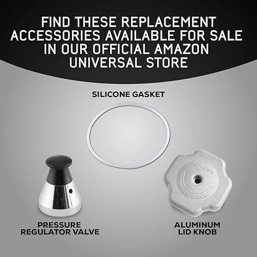 Miniatura 4 de Universal Accesorios profesionales de repuesto para olla a presión (válvula de 15.8 cuartos de galón y 26 cuartos de galón)