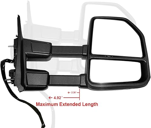 Miniatura 5 de Espejos de remolque compatibles con Ford F250 F350 F450 F550 Super Duty 1999-2016 espejos laterales de camión con luz de señal de giro eléctrico