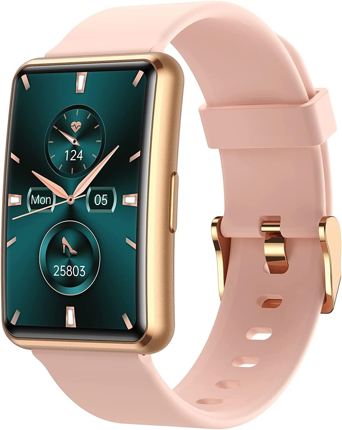 Parsonver Fitness Tracker for Women, 1.57" Slim Smart Watch Micro-Curved Color Screen with Sleep Monitor, Steps Calories Counter, Waterproof Fitness Watch for Android iOS Phones
